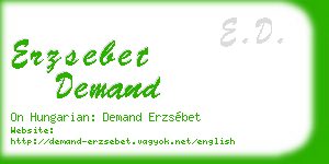 erzsebet demand business card